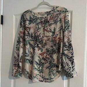 Floral Print Long Sleeve Women's Top